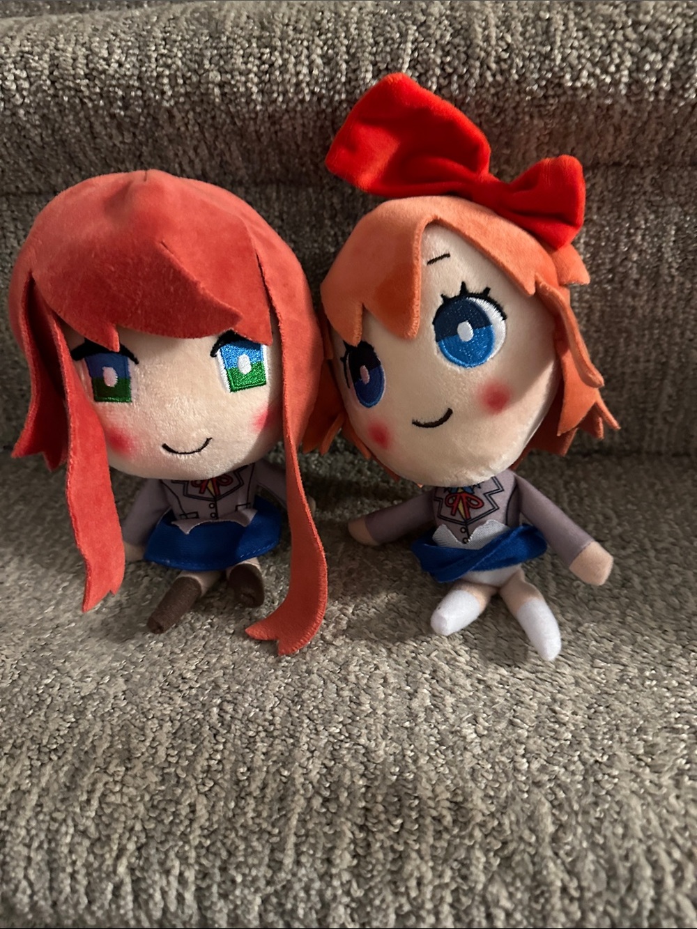 Monika and Sayori from the visual novel game Doki Doki Literature Club!